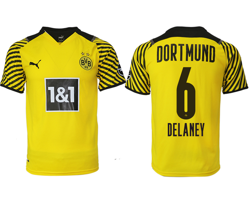 Men 2021-2022 Club Borussia Dortmund home yellow aaa version #6 Soccer Jersey->borussia dortmund jersey->Soccer Club Jersey